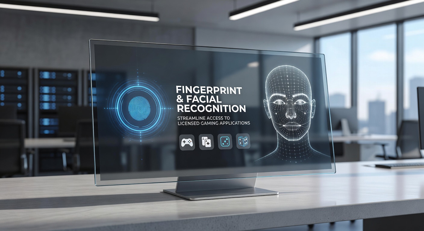 User completing facial recognition scan on a smartphone for a licensed gaming application