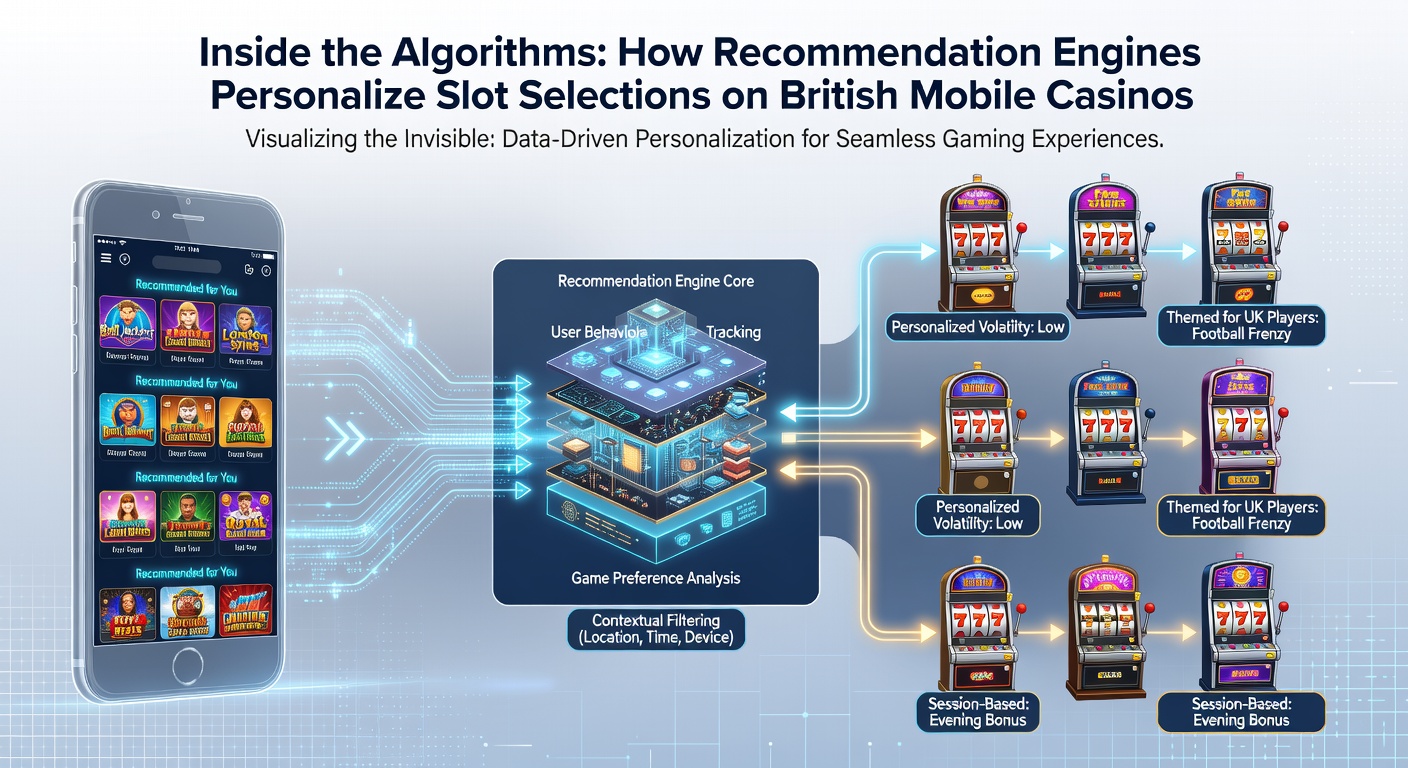 Diagram showing data flow from player actions through recommendation engine to personalized slot suggestions on British mobile apps