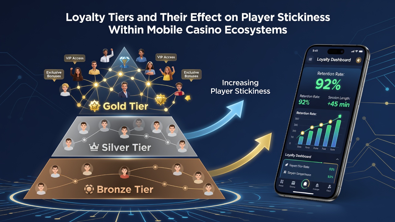 Analytics dashboard displaying player retention curves across different loyalty tiers