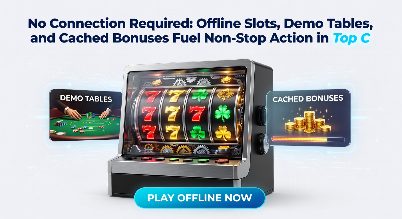 Screenshot of offline demo blackjack table on a tablet, showing cards dealt, chips stacked, and strategy charts overlaid, with no network icon active
