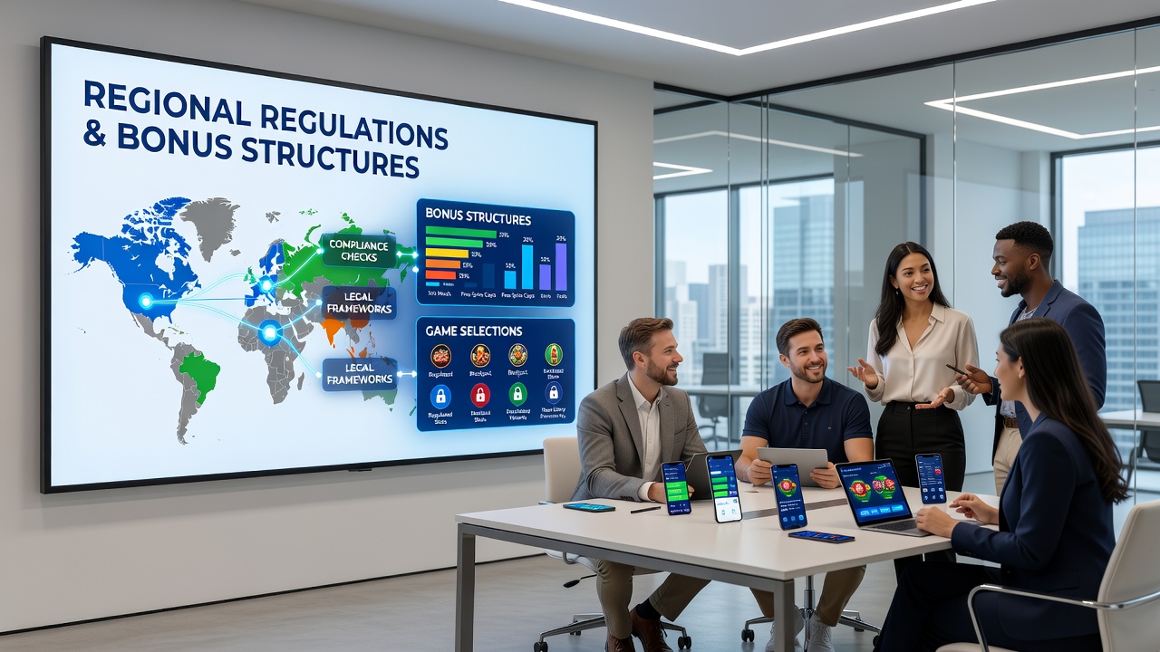 Smartphone displaying different casino game selections under regional regulatory guidelines